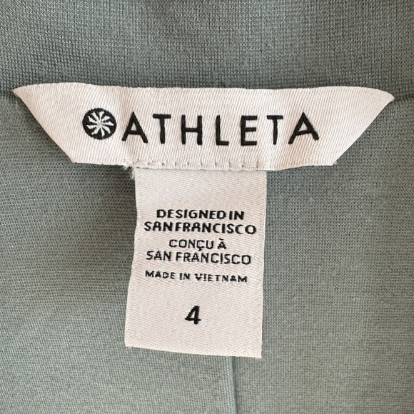Athleta Eastbound Blazer, Minimalist Gray Sage Green, Size 4 - Picture 9 of 10